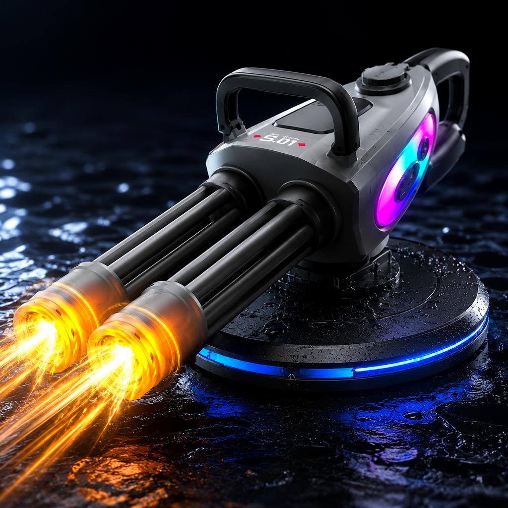 Mini gun Électrique Canon Rotatif & LED