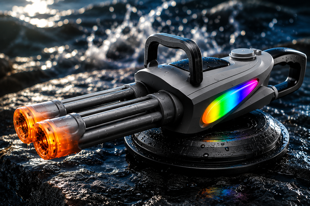 Mini gun Électrique Canon Rotatif & LED