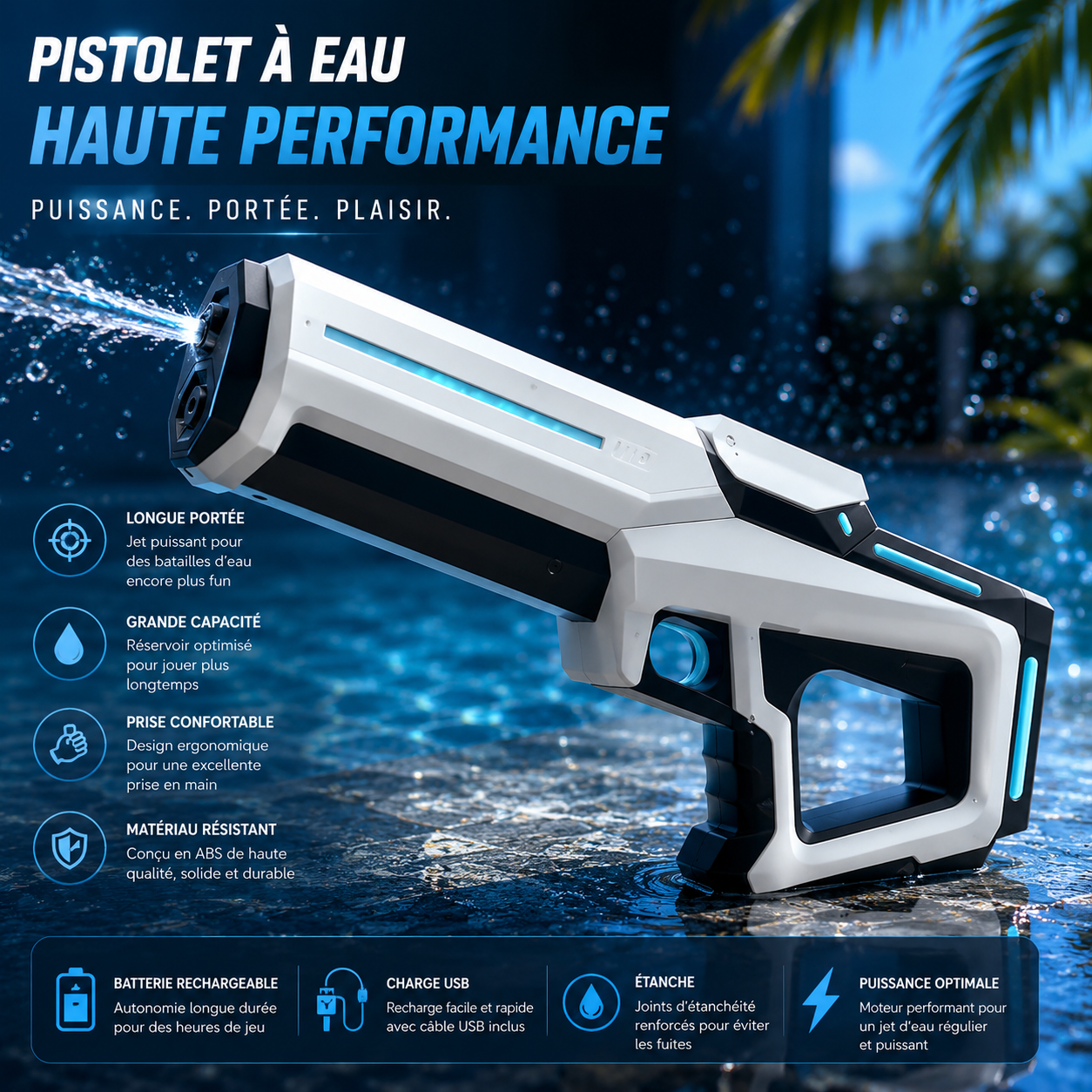 Pistolet à Eau Électrique