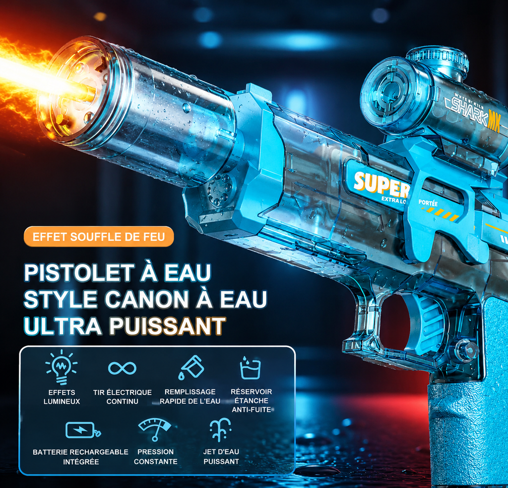 Petit Pistolet à Eau Électrique LED