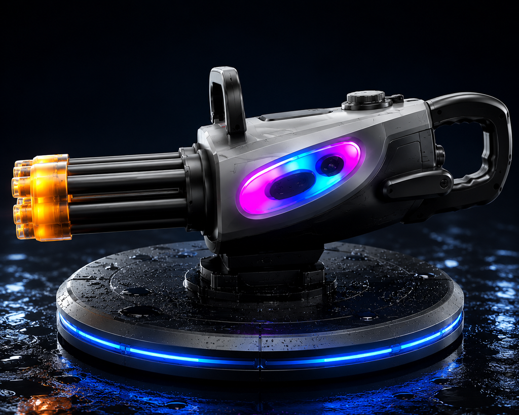 Mini gun Électrique Canon Rotatif & LED